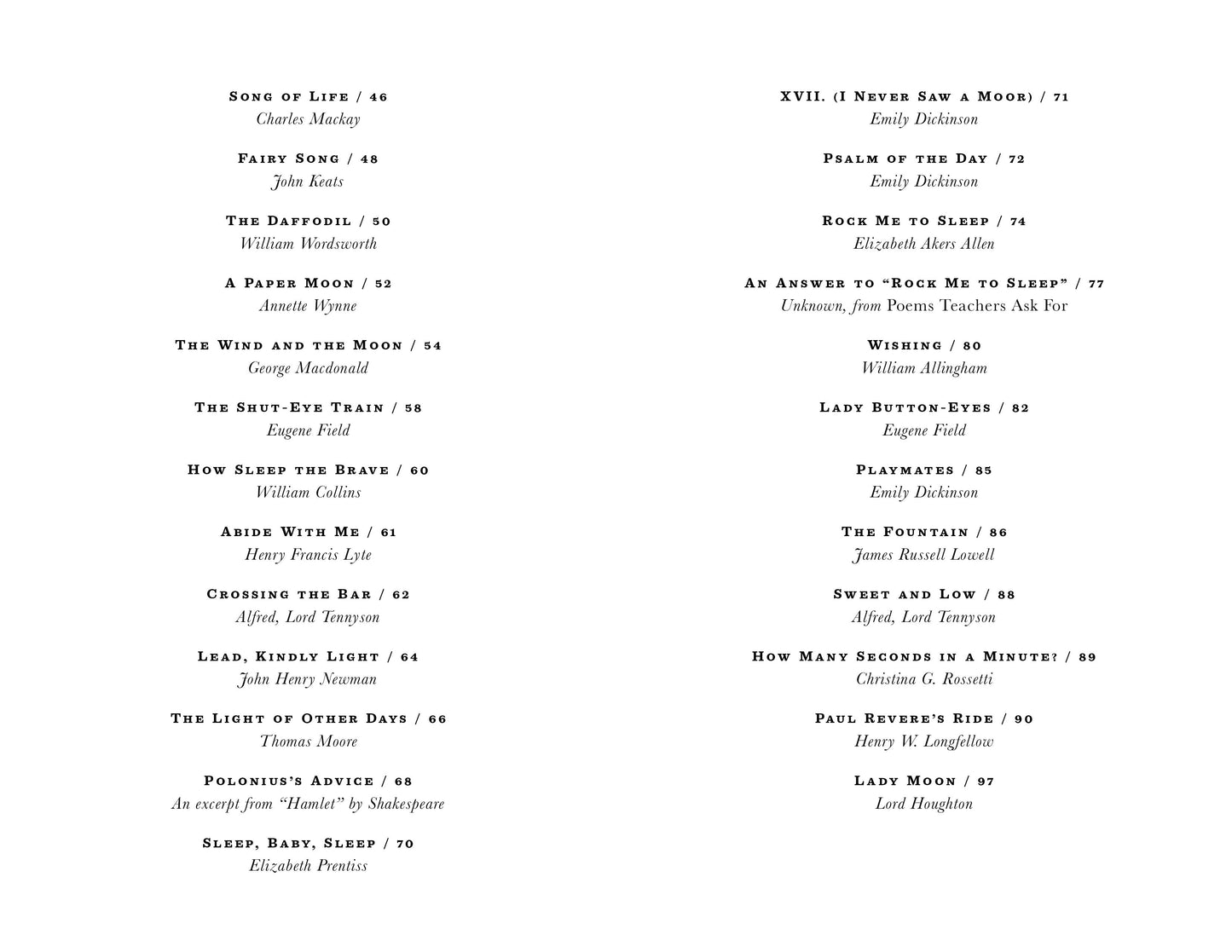 Favorite Poems for Bedtime