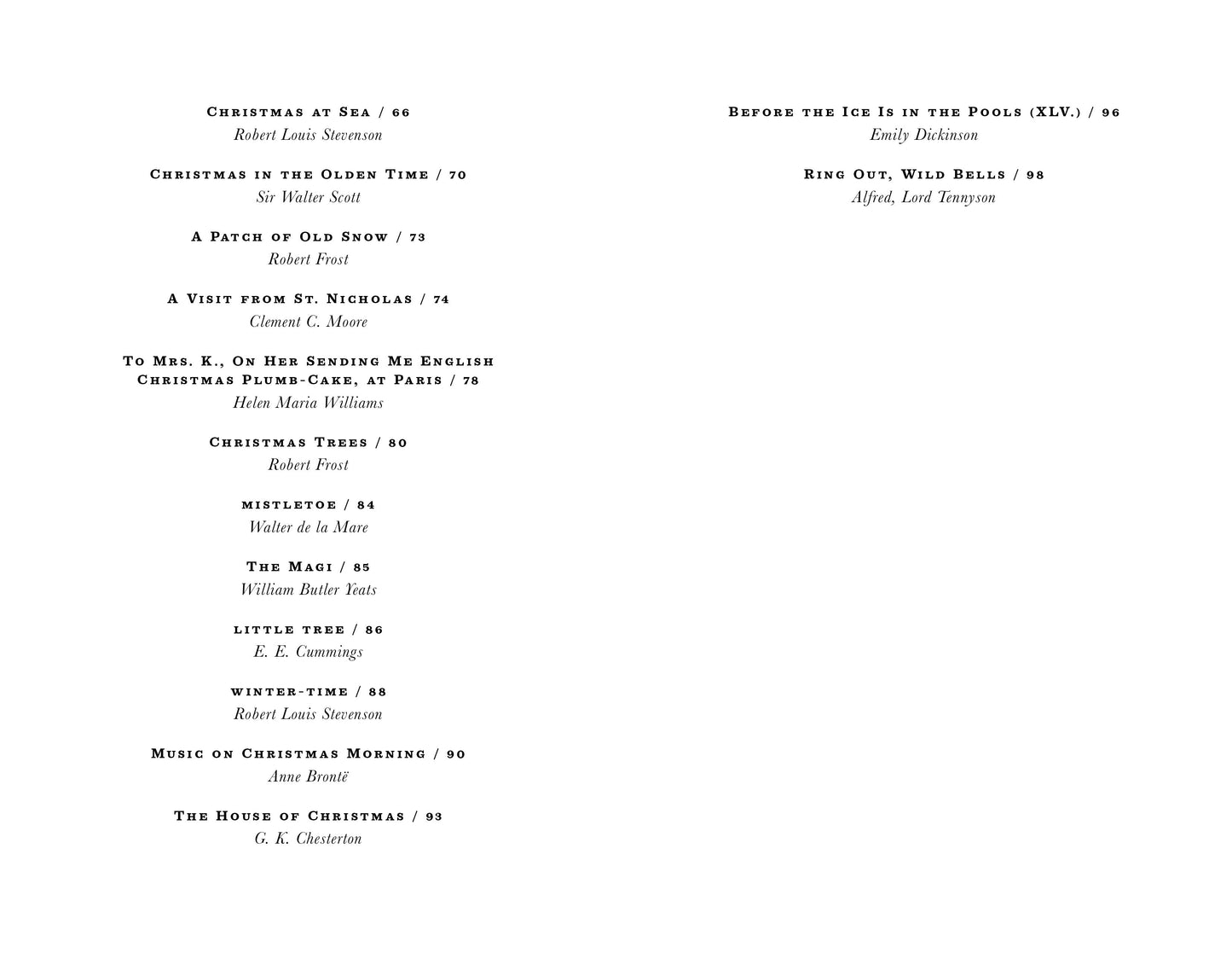 Favorite Poems for Christmas