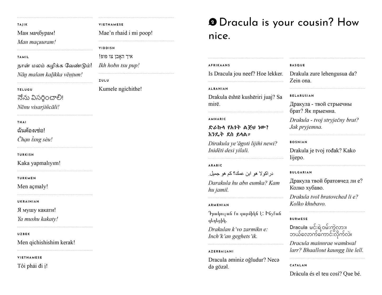 I Have to Poop! And Other Important Phrases in Over 85 Languages